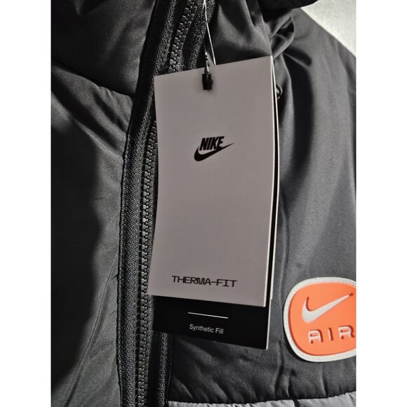 NIKE AIR MENS JACKET 100% POLYESTER BLACK GRAY M HM0198-060 - Picture 5 of 5